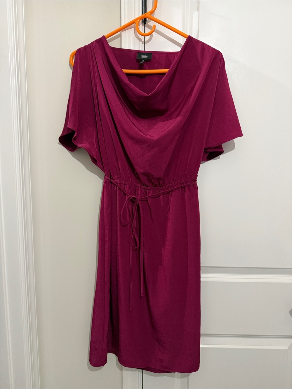 Mossimo Supply Co. Wine Cowl Neck Midi Dress